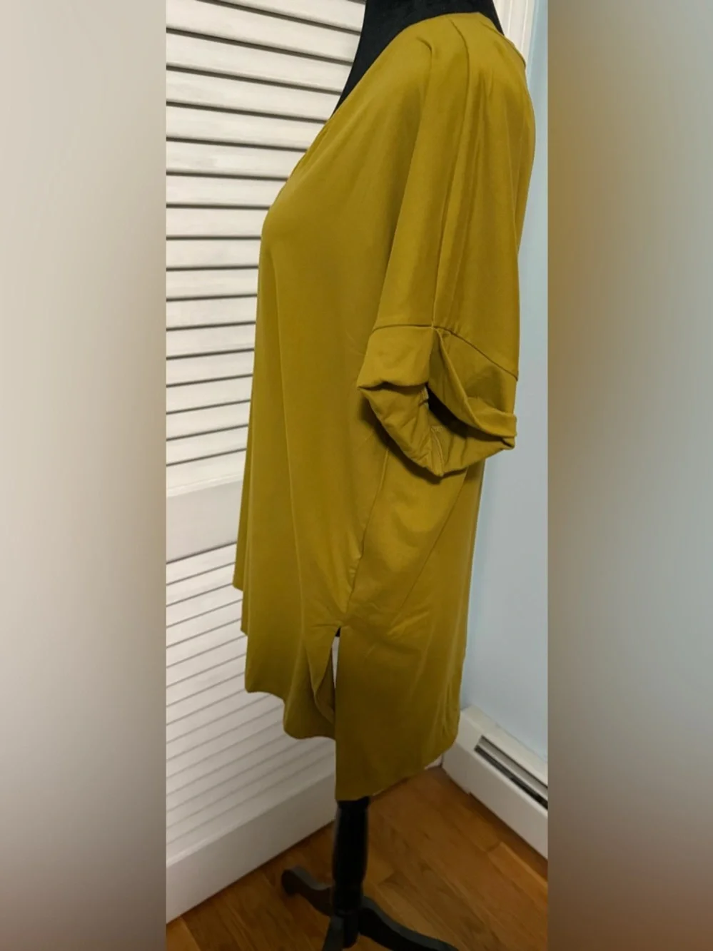 Zenana Olive Green oversized V-Neck Graphic Tee. NWOT